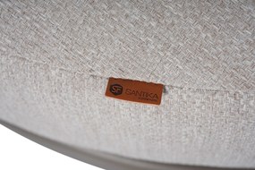 Hoek loungeset 4 personen Aluminium Taupe  Santika Furniture Santika