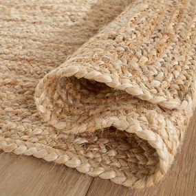 Vloerkleed in jute, formaat XL, handgevlochten, Hempy