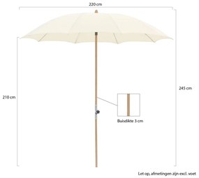 Suncomfort by Glatz Rustico parasol ø 220cm