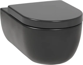 Clou Hammock hangtoilet met quickrelease en softclose toiletbril mat zwart