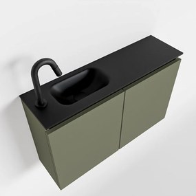 Mondiaz Ture 80cm toiletmeubel army met wastafel urban links 1 kraangat