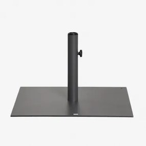 Vierkante Parasolvoet 60x60 Cm In Staal Peuet Grijs – Grafiet - Sklum