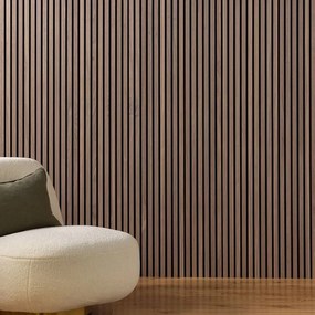 AKU Paneel Akoestisch Vilt Walnoot 260x60x2,1cm - 260 cm x 60 cm x 2.1 cm | 10 kg | Paneli akoestische wandpanelen - AKU Wandpanelen