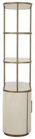 Richmond Interiors Tivoli Open Wandkast Beige Goud - 100x45x197cm.