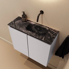 Mondiaz Ture DLux toiletmeubel 60cm cale met wastafel lava rechts zonder kraangat