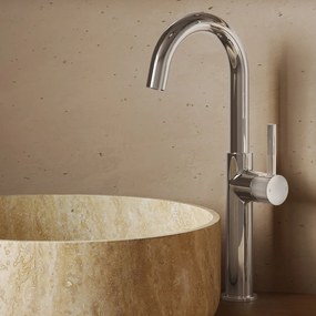 Saniclear Highriser Stripes wastafelkraan chroom