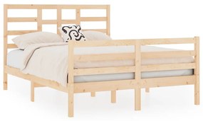 vidaXL Bedframe massief hout 135x190 cm 4FT6 Double