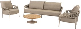 Calma stoel bank loungeset 4 delig rope latte Taste 4SO