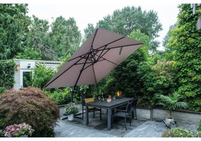Garden Impressions Hawaii zweefparasol Lumen LED 300x300 cm - zand