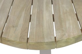 Dining Tuintafel ovaal 280 x 130 cm Aluminium/Teak Taupe Santika Diogo