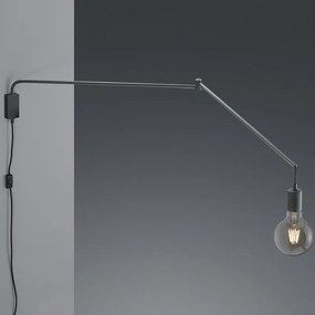 Wandlamp zwart verstelbaar met schakelaar - Cora Modern E27 Binnenverlichting Lamp