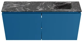 Mondiaz Ture DLux toiletmeubel 100cm jeans met wastafel lava rechts met kraangat