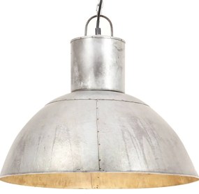 vidaXL Hanglamp rond 25 W E27 48 cm zilverkleurig
