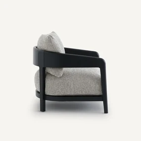 Fauteuil essenhout met naturelle of zwart tint Magalena