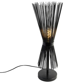 Landelijke tafellamp zwart - Broom Modern E27 rond Binnenverlichting Lamp