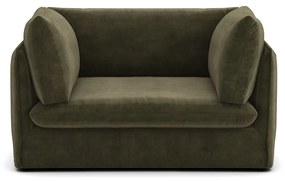 XL fauteuil Malo in getextureerd fluweel