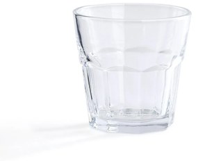 Set van 6 waterbekers in gefacetteerd glas , Faceta