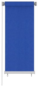 vidaXL Rolgordijn voor buiten 60x140 cm HDPE blauw