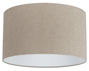 Stoffen lampenkap lichtbruin 35/35/20 Modern rond