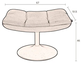 Dutchbone Bar Draaibare Hocker Stof Donkergrijs