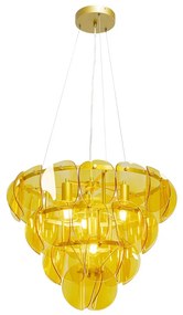 Kare Design Mariposa Hanglamp Met Amber Glas