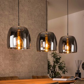 Eettafel Hanglamp Grijs Rook Glas