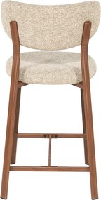 By-Boo Sedia Barkruk Met Houten Poten Bruin