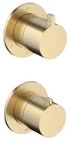 Hotbath Ace Afbouwdeel - voor inbouwthermostaat - 3-weg - omstel - Geborsteld Messing PVD AC039EXTBBP