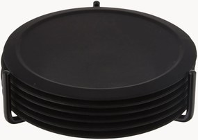 Siliconen onderzetters Plain met standaard, 6-delig