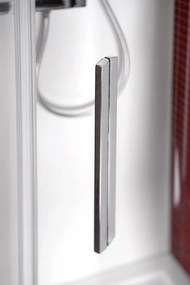 Polysan Lucis rechthoekige douchecabine XL met schuifdeur 110x70cm chroom