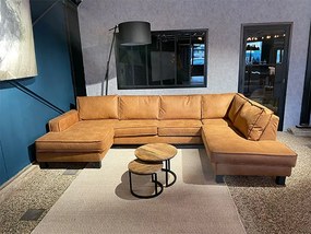 Ronny loungebank 3-zits met ottomane en verlengde sofa | Cavetown
