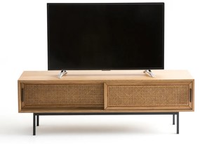 TV-meubel in eik en vlechtwerk 160 cm, Waska
