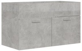 vidaXL Wastafelkast 80x38,5x46 cm spaanplaat betongrijs