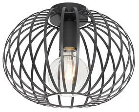 Smart plafondlamp zwart 30 cm incl. Wifi G95 - Johanna