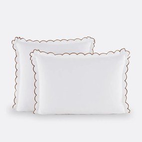 Effen kussensloop met franjes in gewassen katoen, Scenario