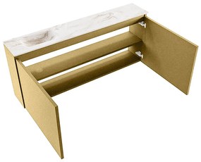 Mondiaz Ture DLux toiletmeubel 120cm oro met wastafel frappe links met kraangat