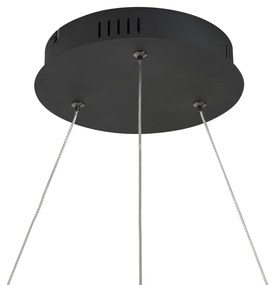 Design hanglamp zwart 120cm incl. LED 3-staps dimbaar - Anello