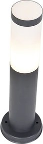 Buitenlamp paal antraciet met opaal 45 cm IP44 - Rox