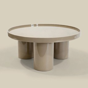 Salontafel Hoogglans Beige 80 Cm - 80 X 80cm.