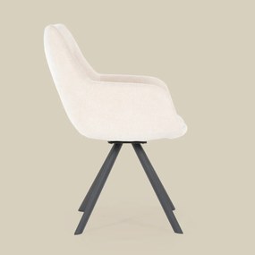By-Boo Bliss Draaibare Eetkamerstoel Armleuningen Beige