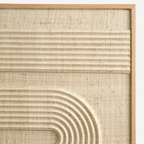 Wanddecoratie in duo, geweven palm, Telaga