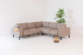 Flow. Doozy hoekbank taupe chiné All Weather loungeset bruin Sunbrella loungeset LoungesetHoek loungeset outdoor textiel - weerbestendig