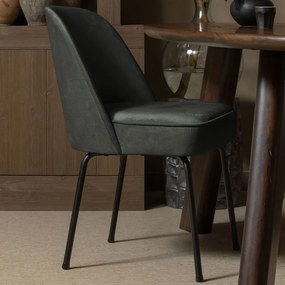 BePureHome Vogue Velvet Eetstoel Donker Groen