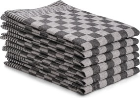 Theedoek ruit – 6 stuks – 50×70 – zwart