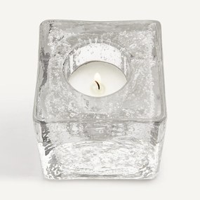 Handgeblazen glazen kandelaar, hoogte 8 cm, CASARE