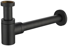 Saniclear Baru fonteinset met eiken plank, zwarte waskom en zwarte kraan voor in het toilet