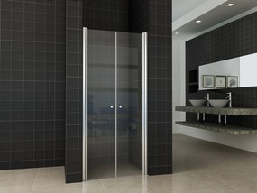 Saqu Flip 2-delige Pendeldeur Nis 80x200 cm Aluminium Nanoglas