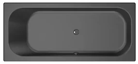 Xenz Aruba ligbad - 180x80cm - met overloop - zonder afvoer - Acryl Ebony mat 6891-29