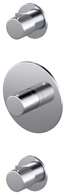 Hotbath Cobber afbouwdeel thermostaat met 2 stopkranen chroom