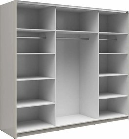 Kledingkast Livevaro 122, Kasjmier, 196x220x60cm, 181.4 kg, Kledingkast deuren: Schuivend, Aantal planken: 9, Aantal planken: 9
